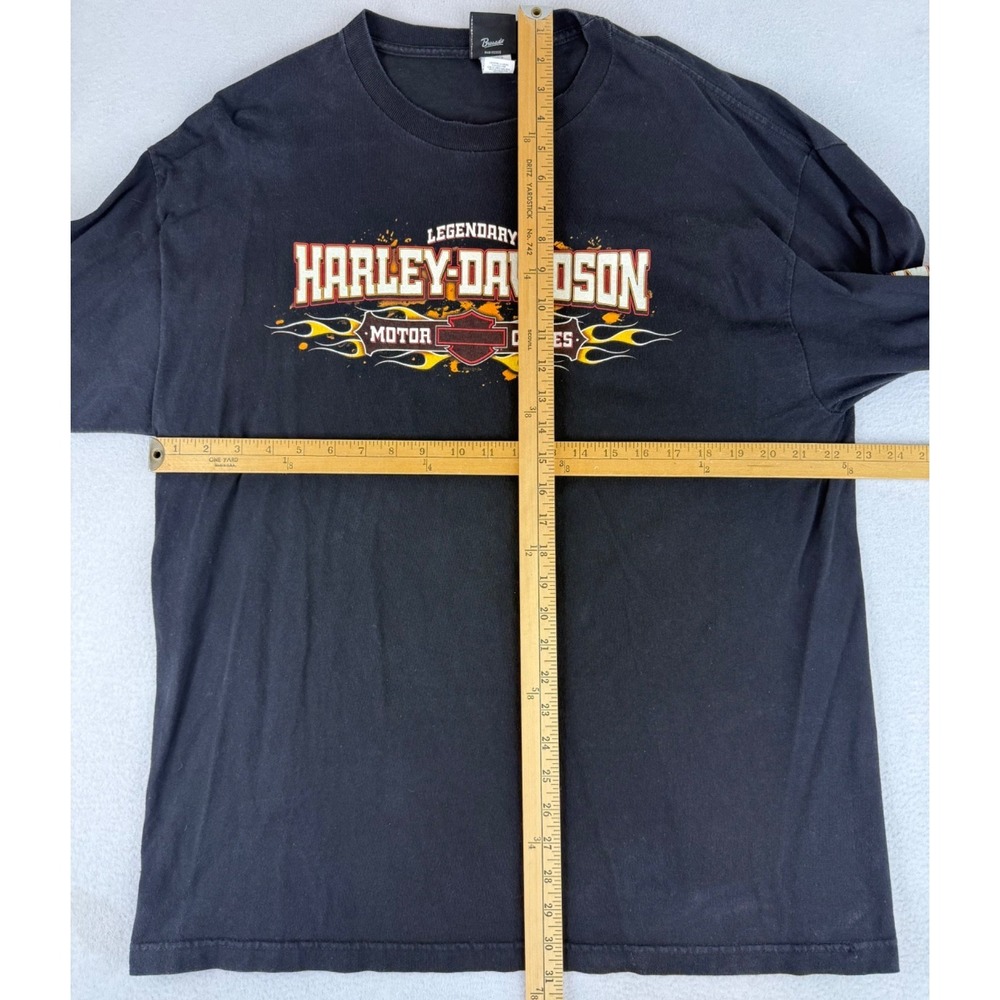 HARLEY DAVIDSON Long Sleeve Crew Neck Men's Large Motorcycles Spell Out‎ Sleeves - Picture 2 of 8